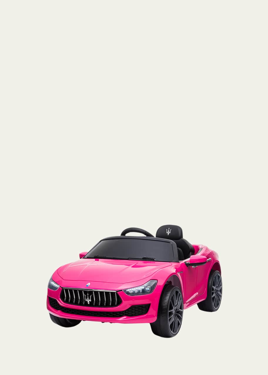 Image 1 of 1: Kid's Maserati Ghibli 12V Ride-On Car, Pink