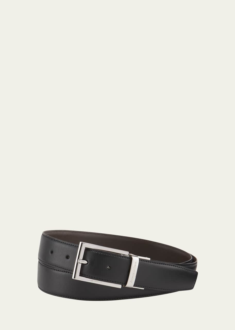 Image 1 of 1: Men's Reversible Leather Belt