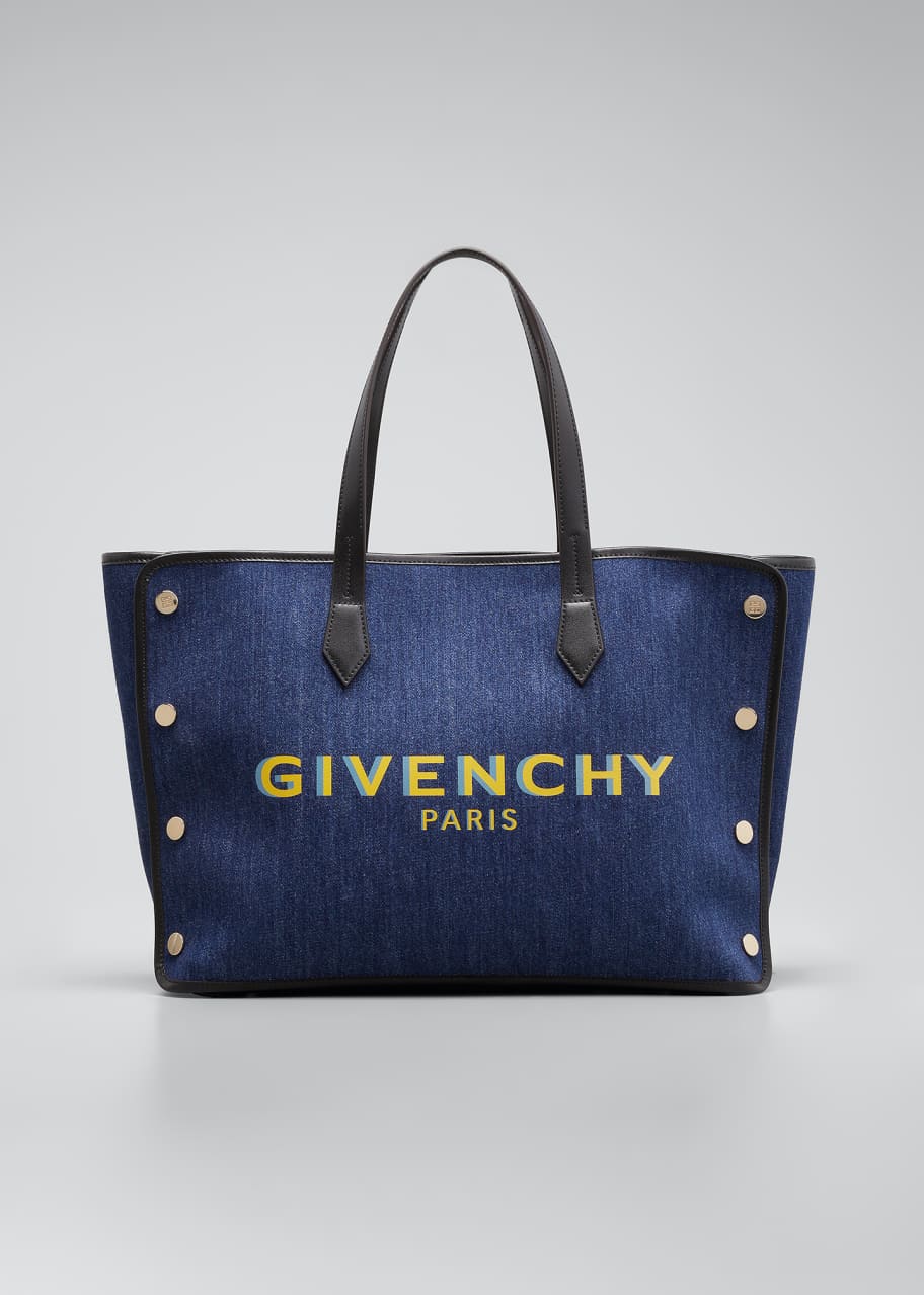 Givenchy Bond Medium Denim Logo Tote Bag - Bergdorf Goodman