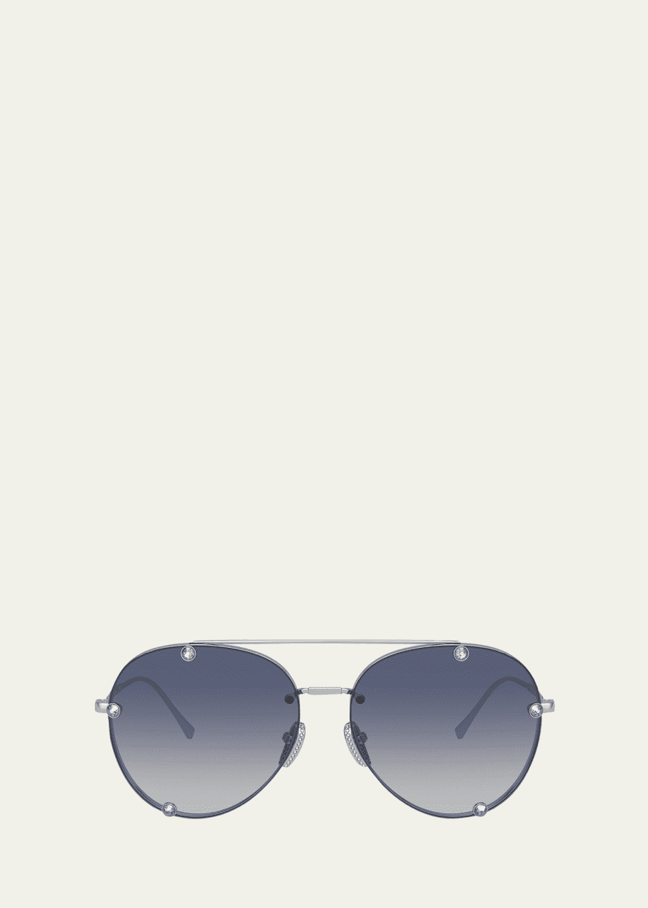 Valentino Garavani Brown Metal Sunglasses