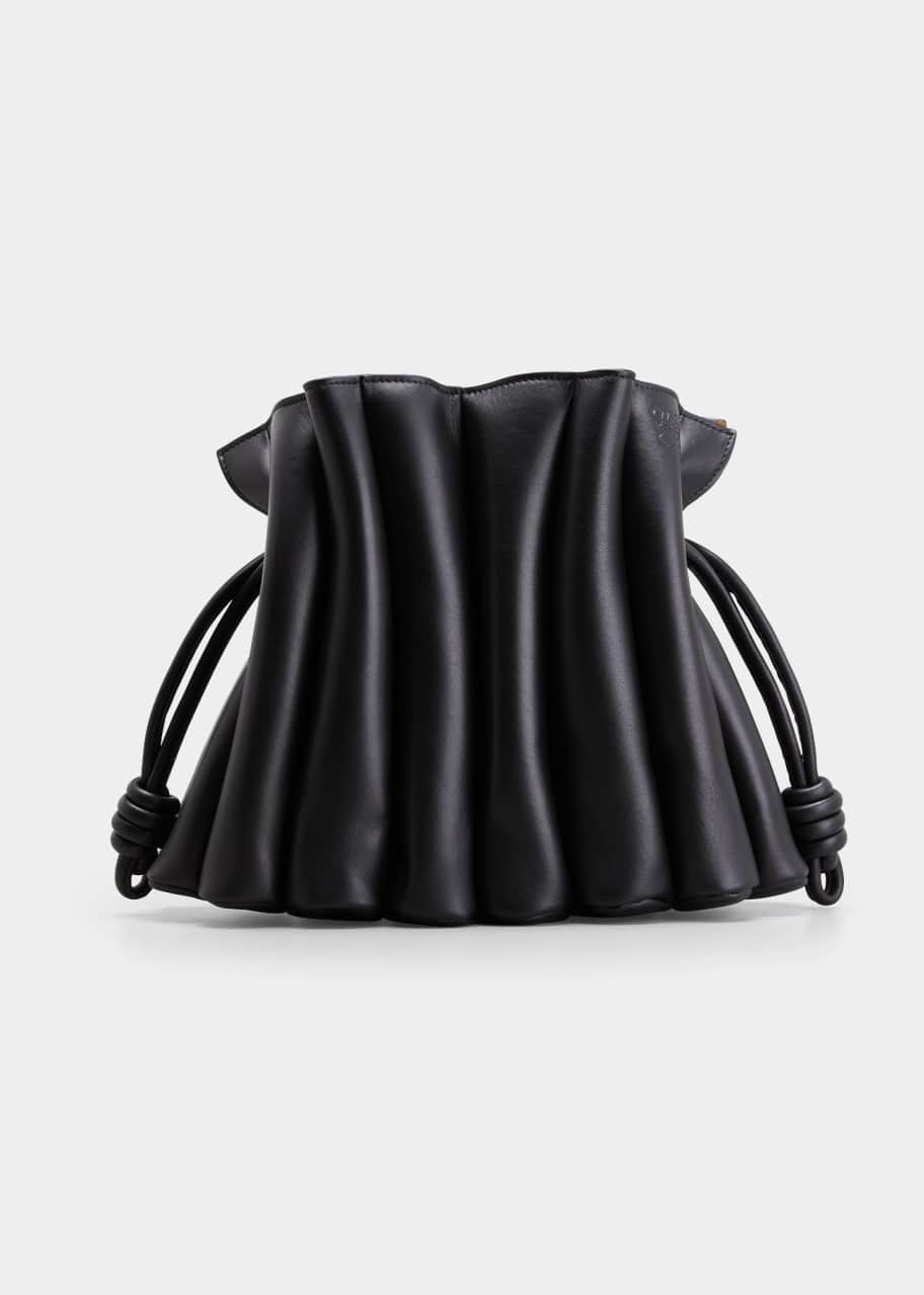Loewe Flamenco Smooth Leather Pleated Clutch Bag - Bergdorf Goodman