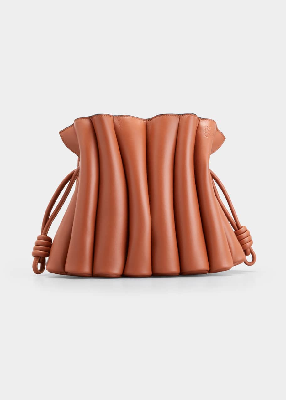【大幅値下げ】LOEWE FLAMENCO CLUT PLEATE Loewe Flamenco Smooth Leather Pleated Clutch Bag - Bergdorf Goodman