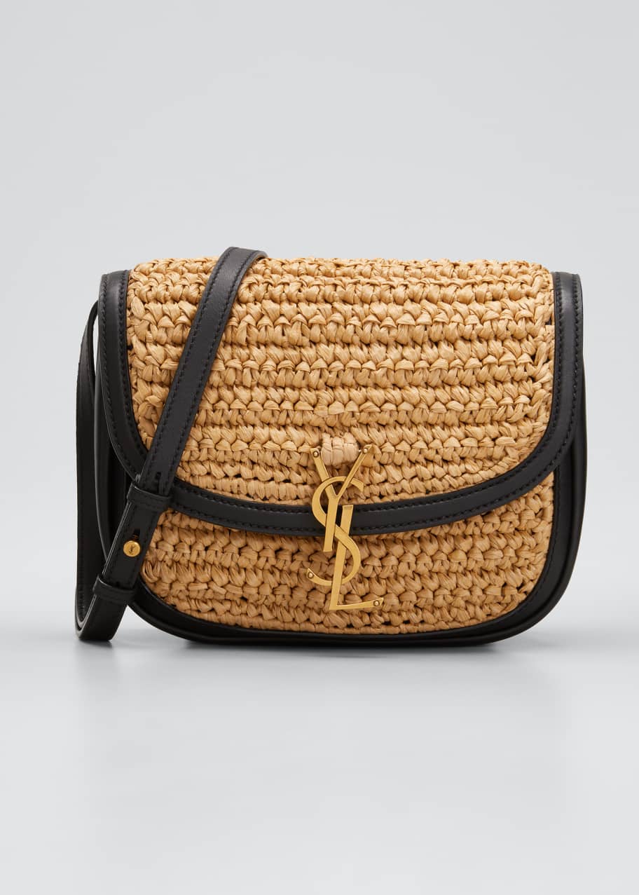 Saint Laurent Kaia Medium YSL Raffia Satchel Bag Bergdorf Goodman