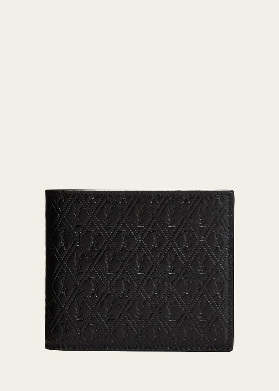 Saint Laurent Men's Cassandre YSL Logo Leather Wallet