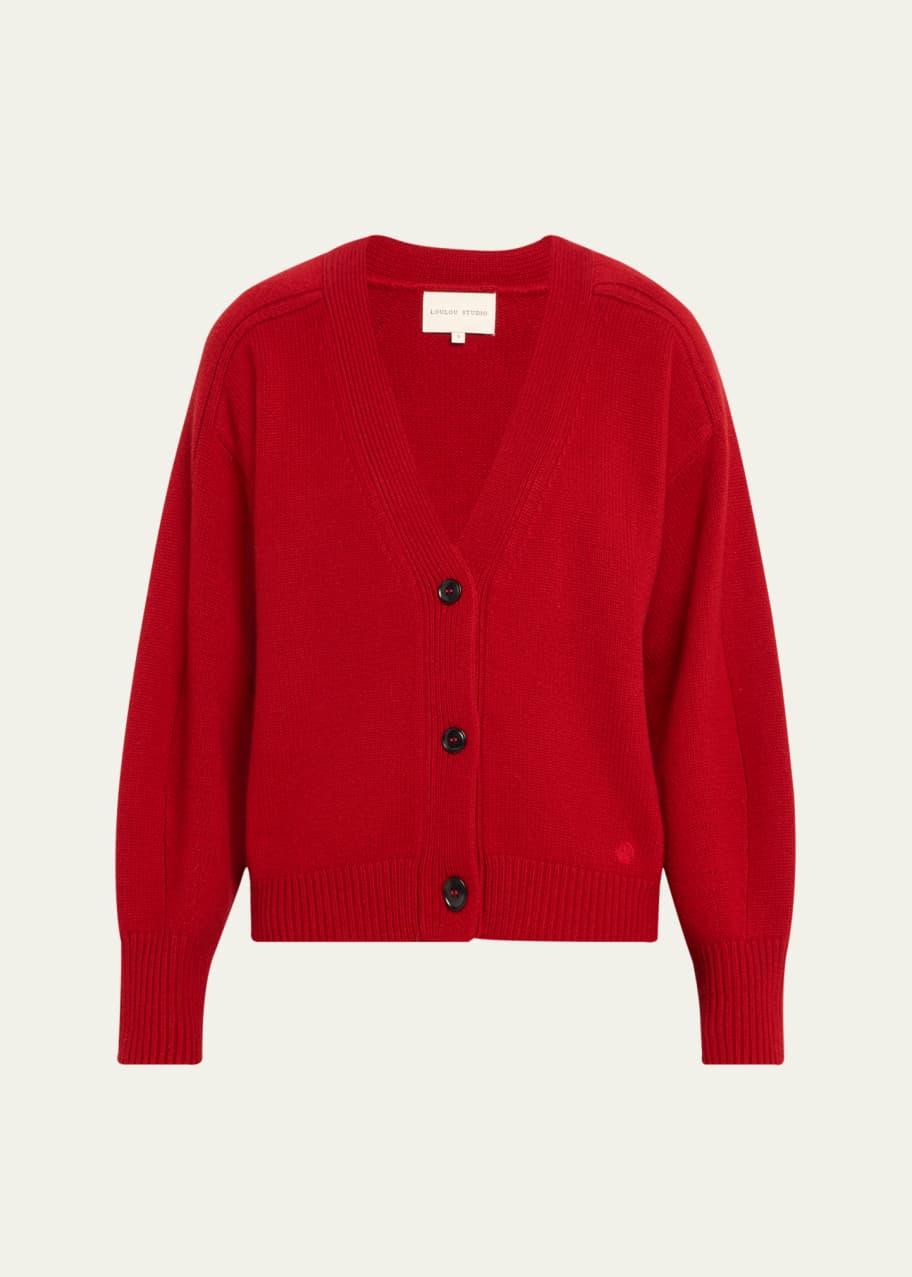 Image 1 of 1: Zanzibar Cropped Wool-Cashmere Cardigan