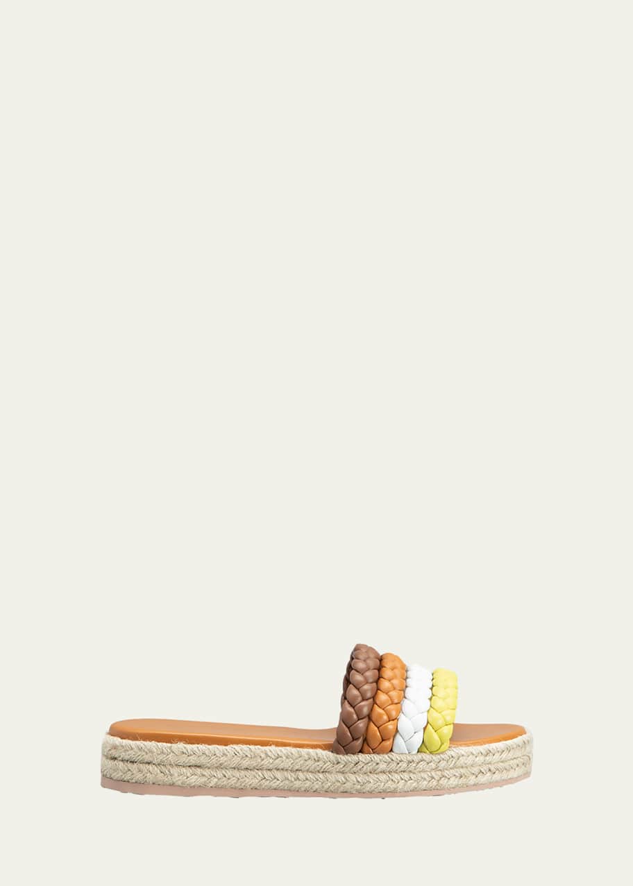 Image 1 of 1: Multicolored Braid Espadrille Sandals