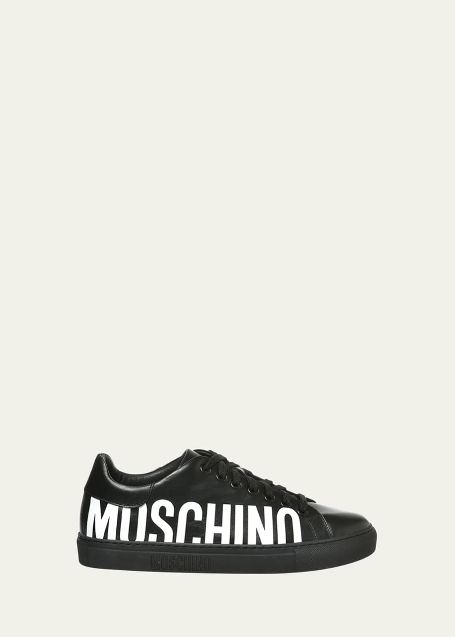 Moschino Men's Bicolor Logo Low-Top Sneakers - Bergdorf Goodman