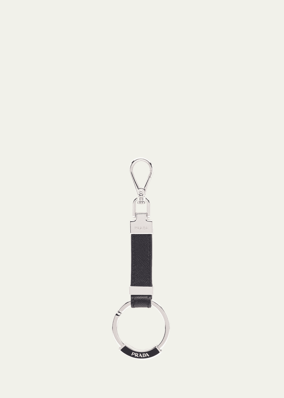 Saffiano leather keychain cheap