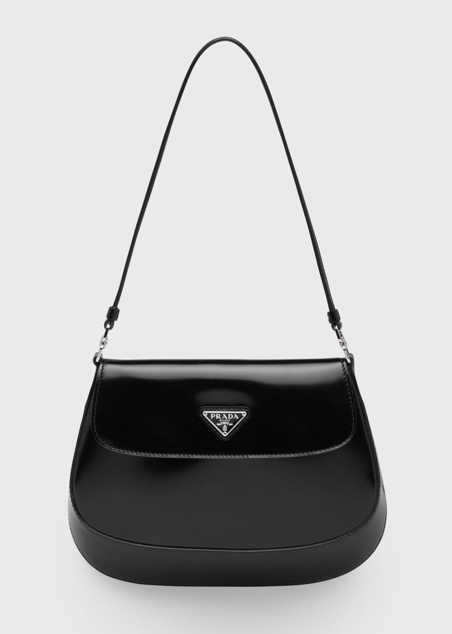 Prada Cleo Brushed Leather Shoulder Bag - Bergdorf Goodman