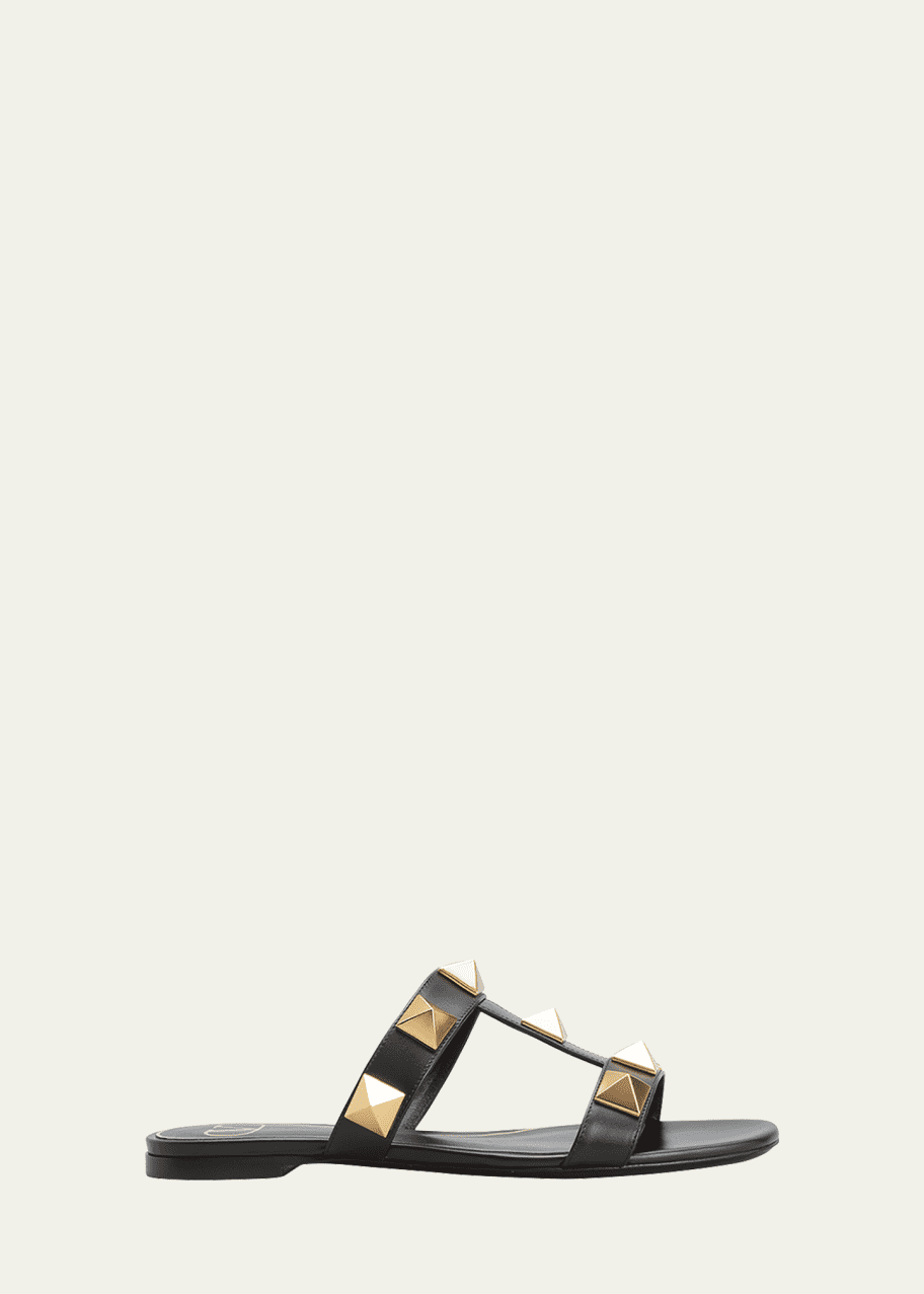 T strap slide sandals shop