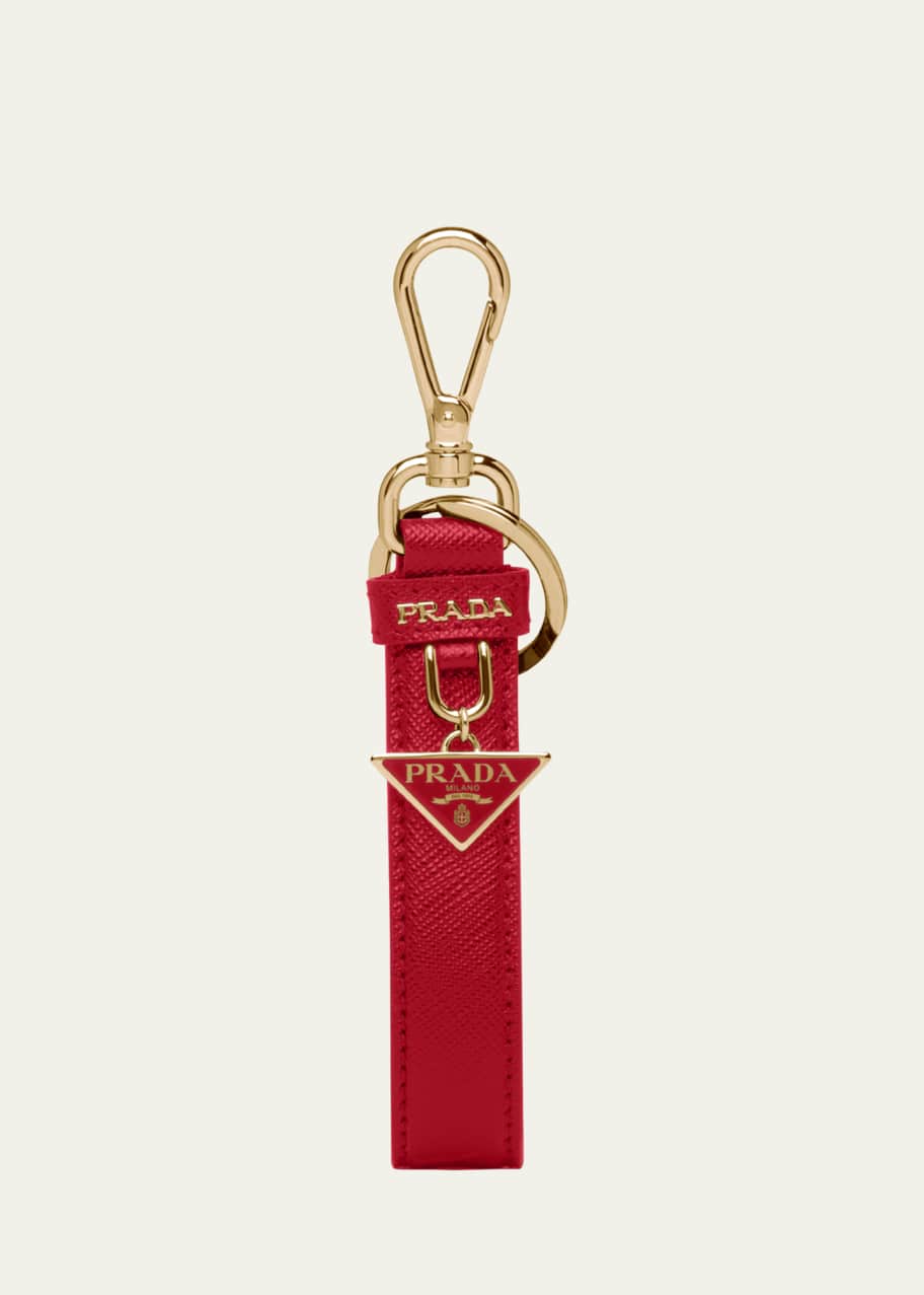 Prada Triangle Logo Key Chain - Bergdorf Goodman