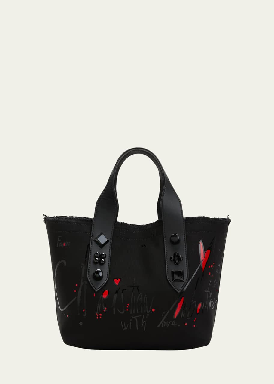 Christian Louboutin Frangibus Small Tote in Toile - Bergdorf Goodman