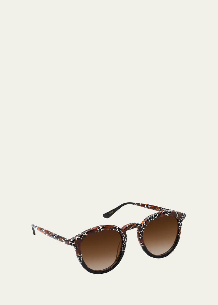Image 1 of 1: Collins Round Acetate Sunglasses