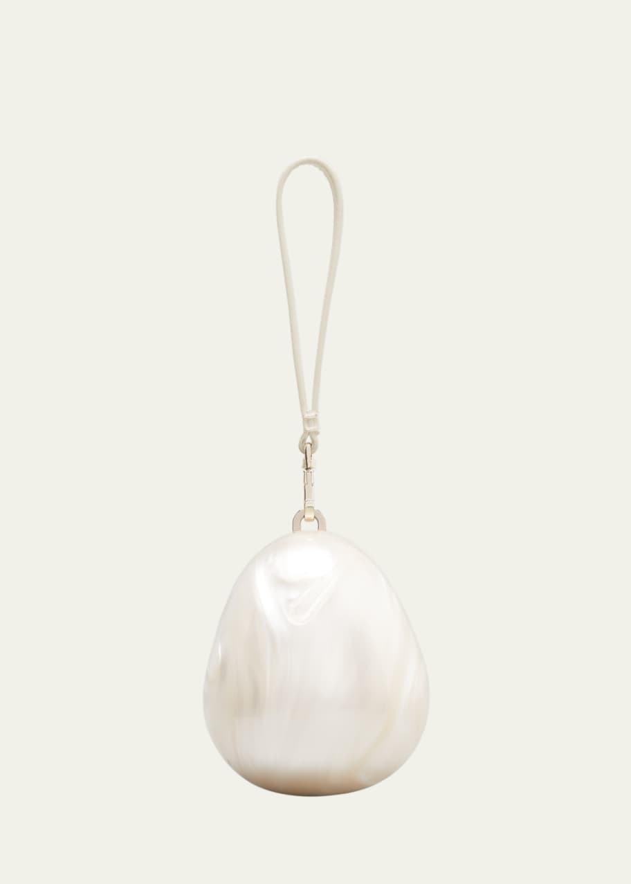 Image 1 of 1: Pearl Egg Acrylic Wristlet Bag