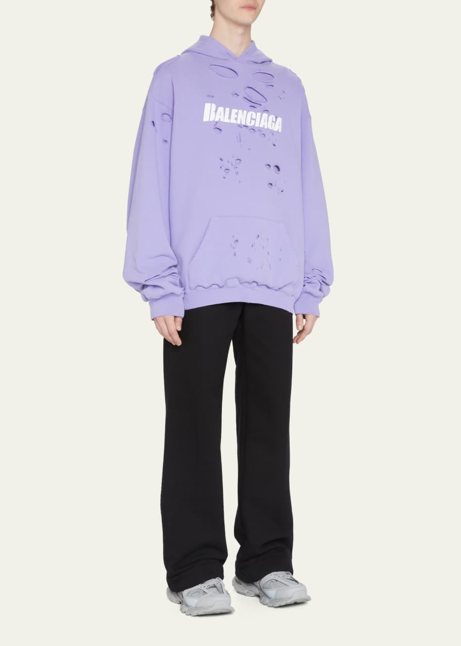 Balenciaga hoodie mens purple clearance