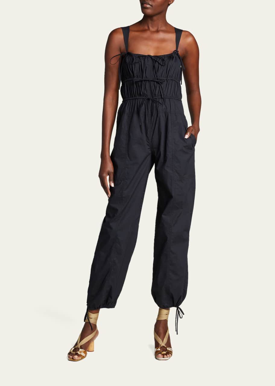 Tatum Smocked Bodice Cotton Jumpsuit