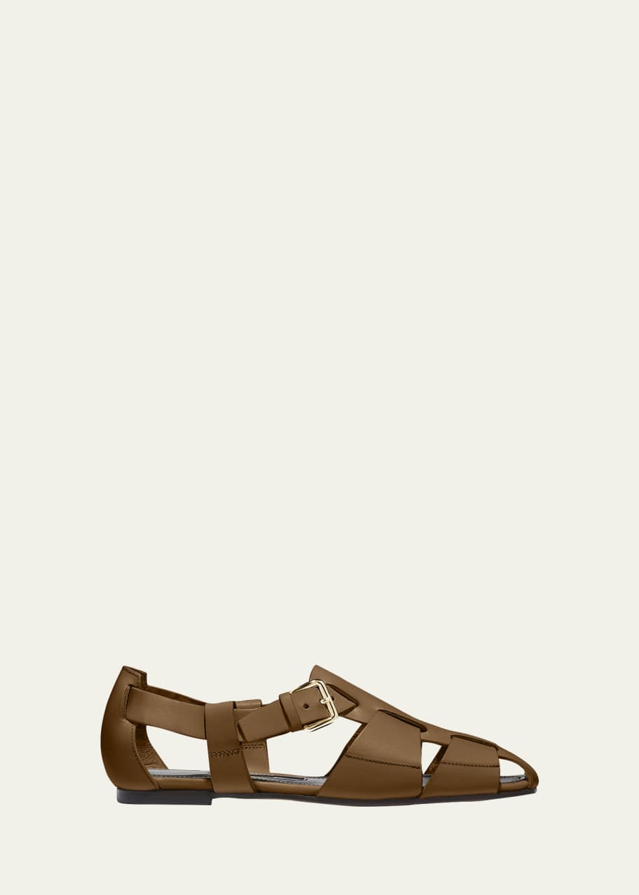 Image 1 of 1: Ernest Woven Leather Sandals