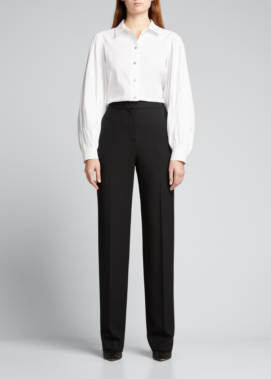 Rebecca Taylor Cavalry Twill Straight Leg Pants Bergdorf Goodman