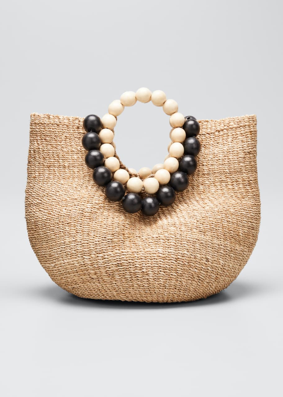 Aranaz Cueba Beaded Top Handle Tote Bag Bergdorf Goodman