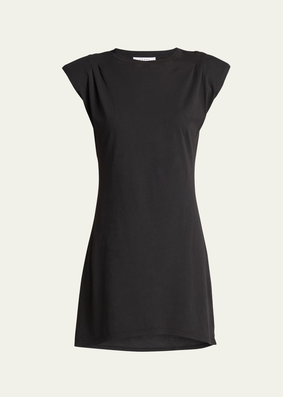 jennifer aniston black dresses Versace Black Sleeveless Padded Shoulder Dress - BOPF main image 0