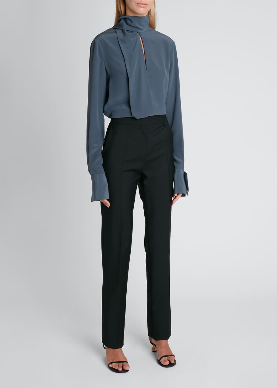 Givenchy High-Waist Tapered Trousers - Bergdorf Goodman