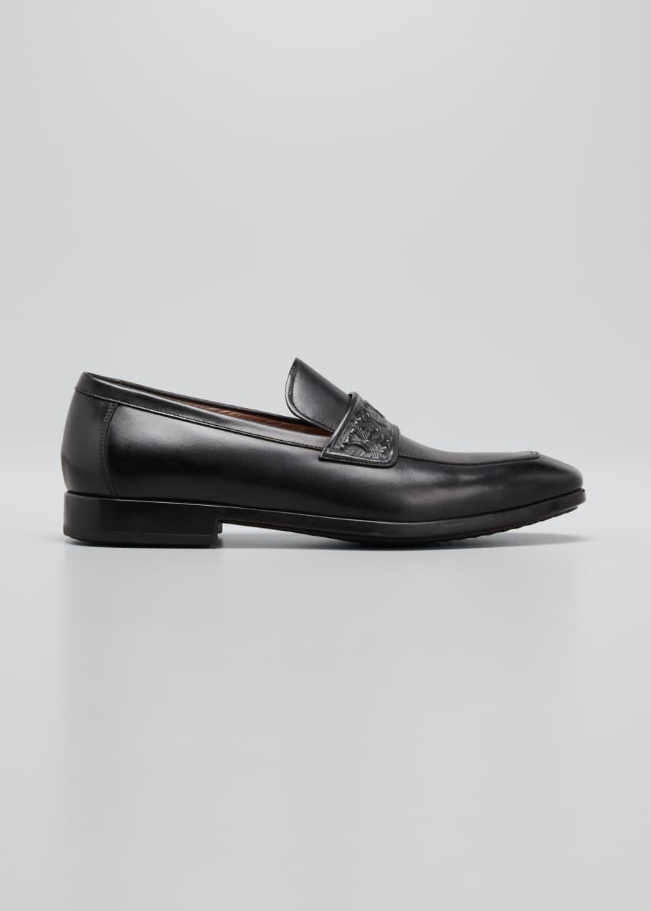 Ferragamo Men's Naxos Leather Loafers with Gancini Embossing - Bergdorf ...