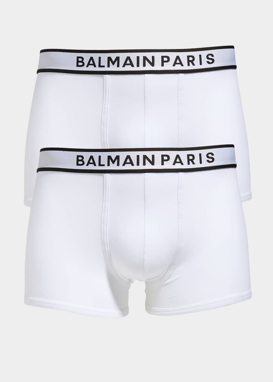 Balmain Men's 2-Pack Logo Boxer Briefs - Bergdorf Goodman
