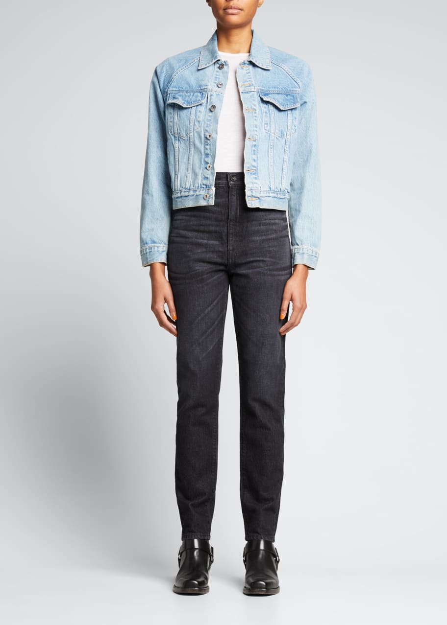 slvrlake denim dress SLVRLAKE Jagger Cotton Denim Minidress