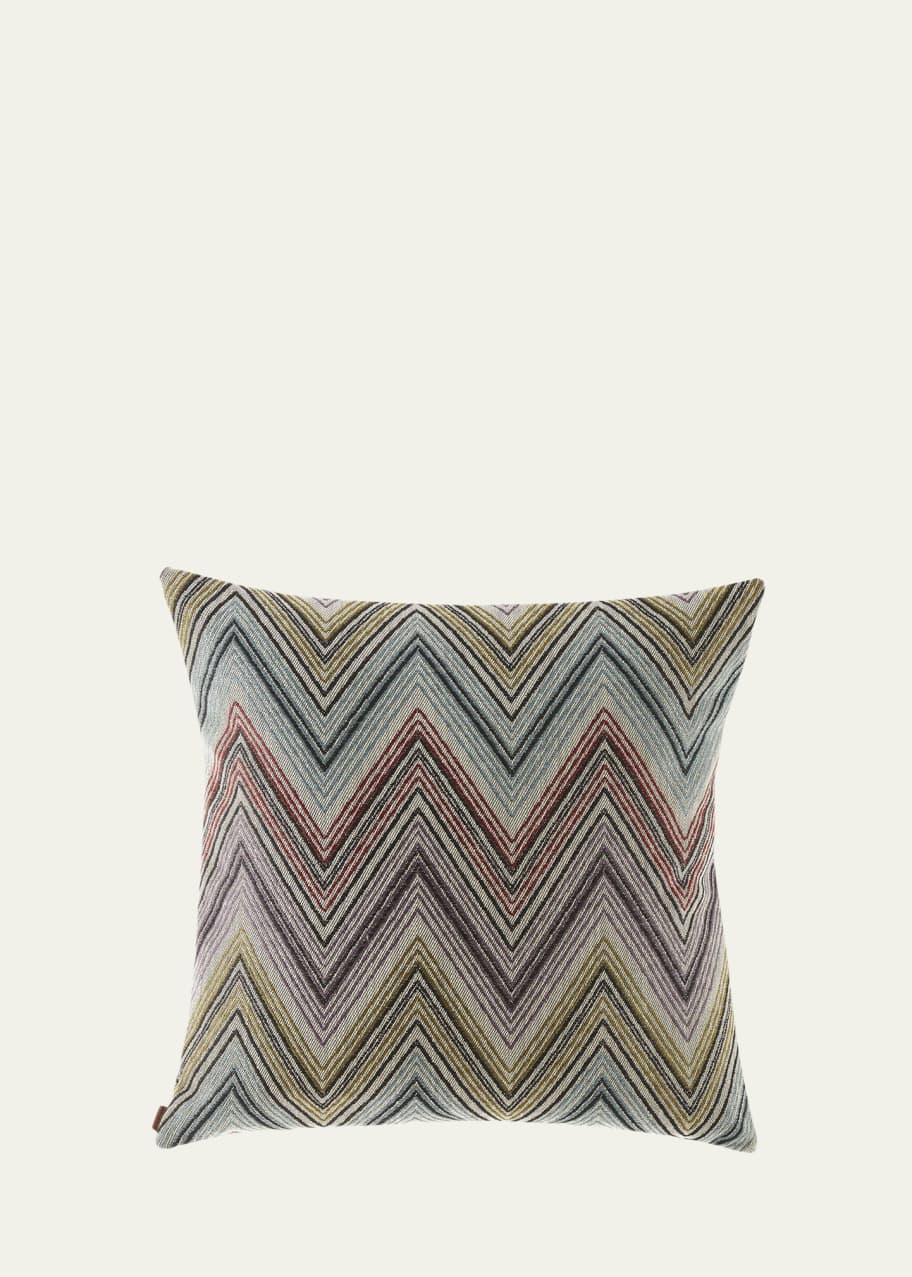 Image 1 of 1: Andamane Chevron Jacquard Pillow, 24"Sq.