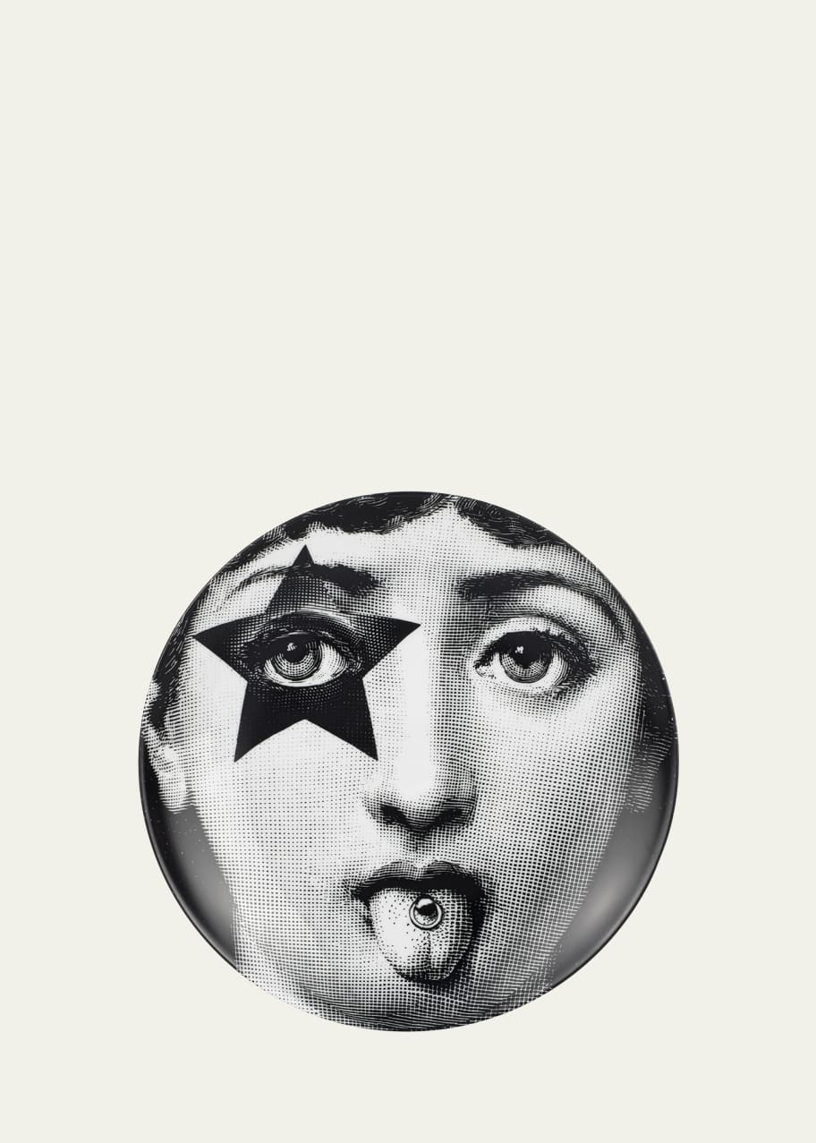 Fornasetti Wall Plate Tema E Variazioni N381 Star Over Eye Tongue