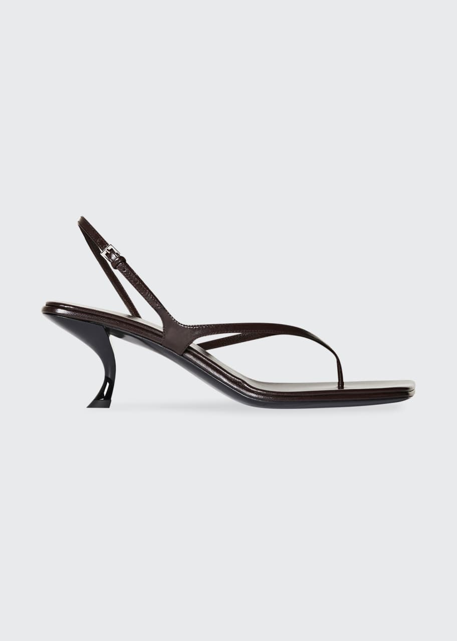 Image 1 of 1: Constance Leather Thong Slingback Sandals