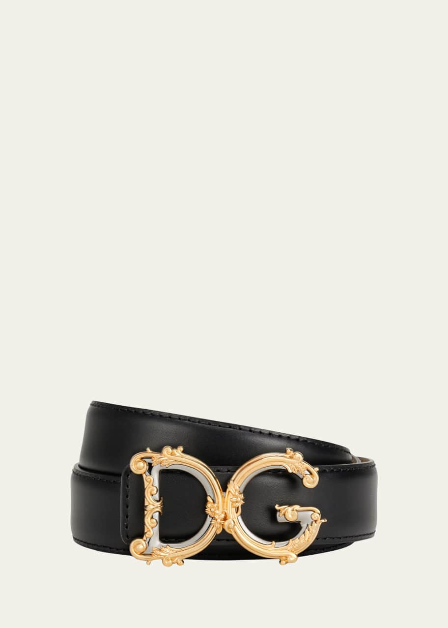 Dolce&Gabbana Ornate DG Buckle Belt - Bergdorf Goodman
