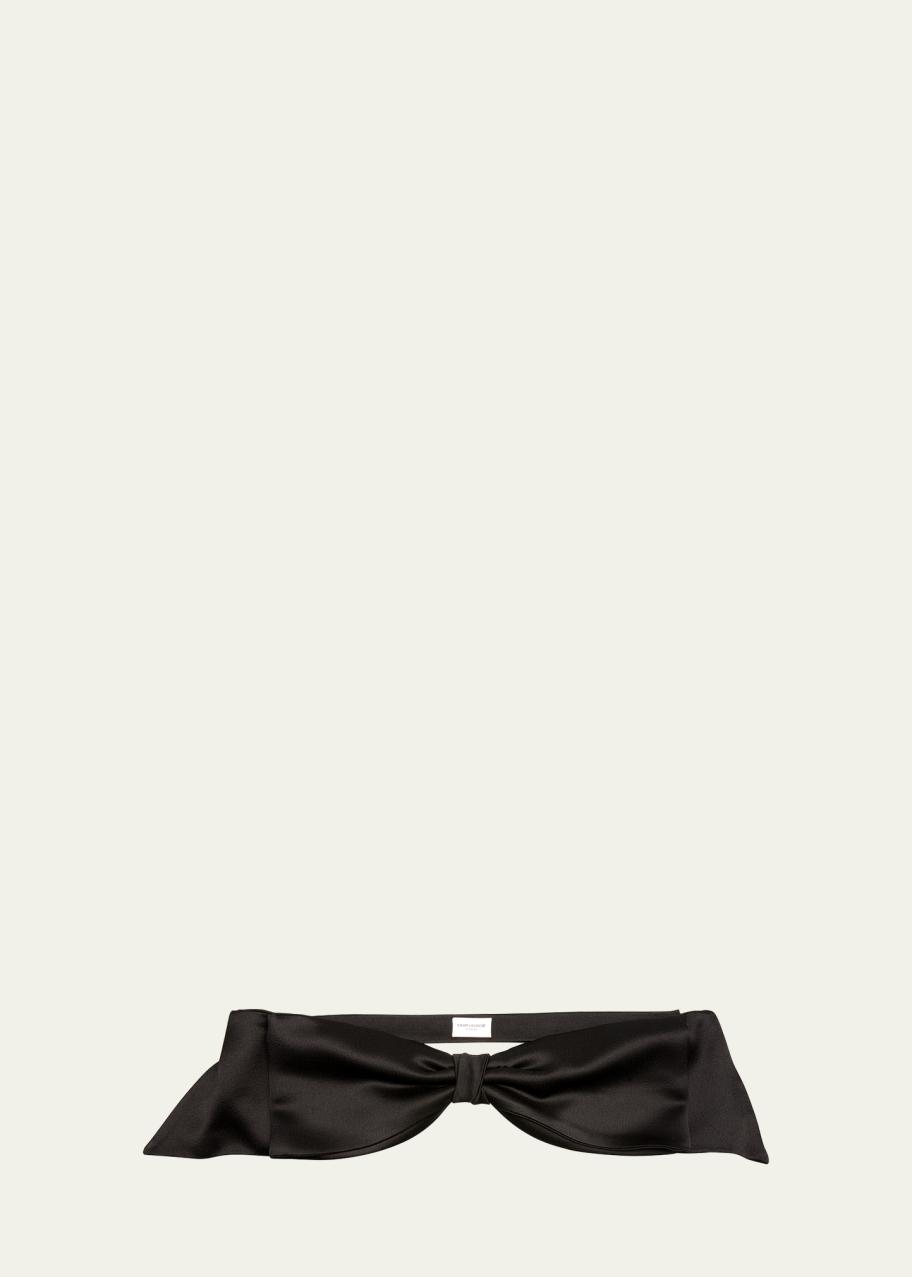 NWT Saint Laurent Smoking Satin Knot Bow Belt Saint Laurent - Silk cummerbund Saint Laurent main image 3