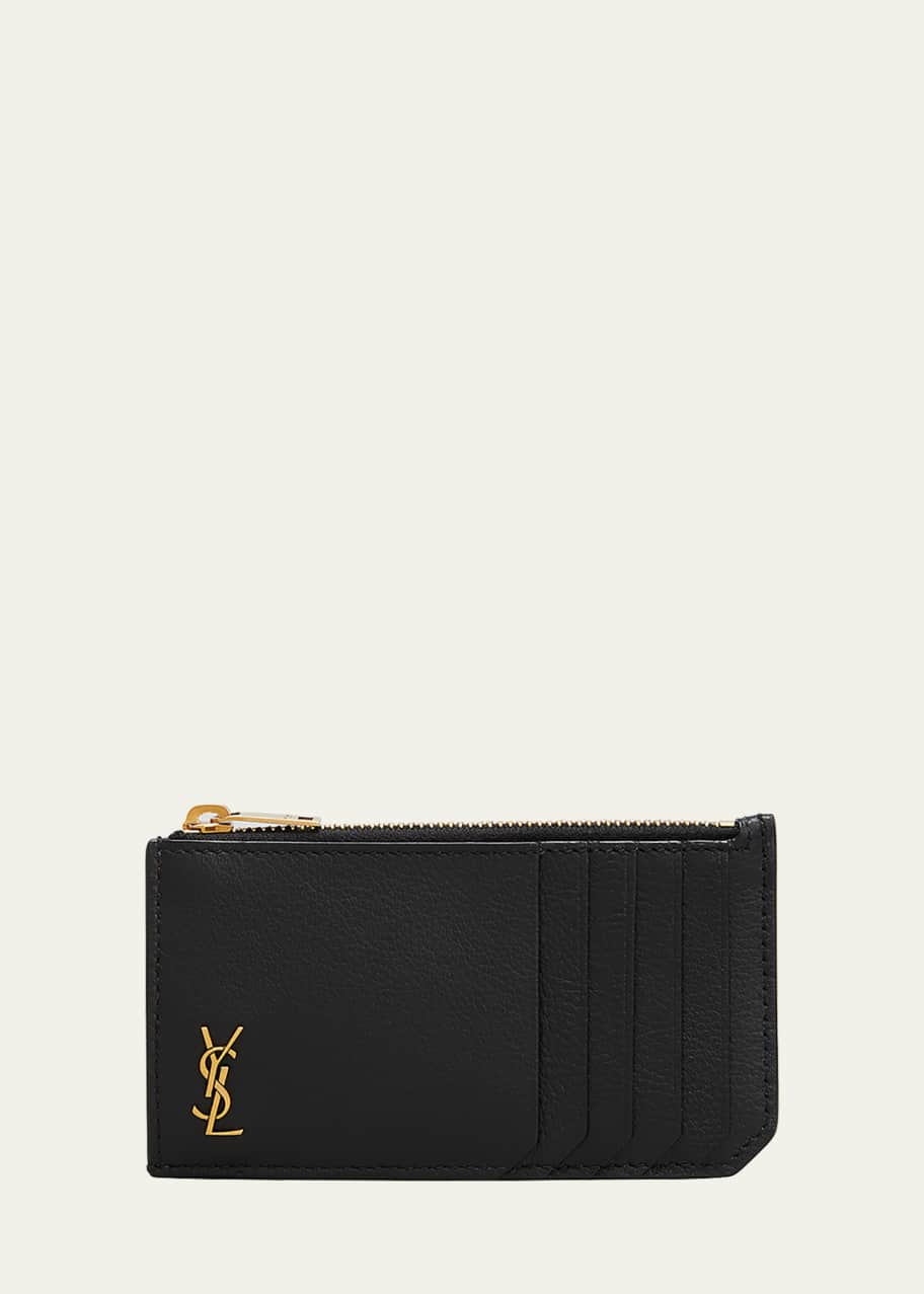 Ysl line card case in smooth leather clearance