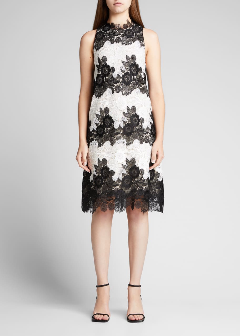 Lela Rose Floral Guipure Lace A-line Dress - Bergdorf Goodman