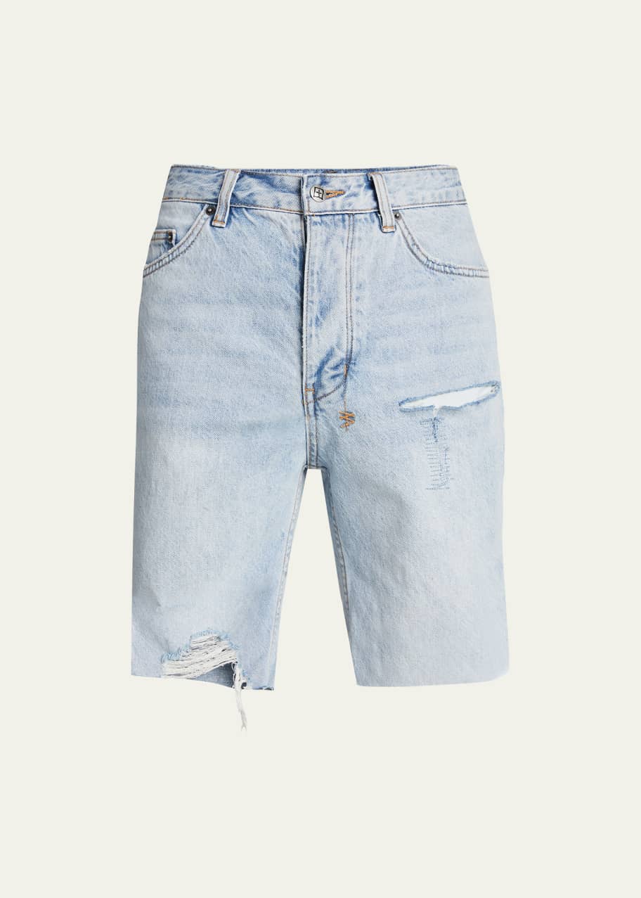Ksubi Men's Chopper Karma Trashed Denim Shorts - Bergdorf Goodman