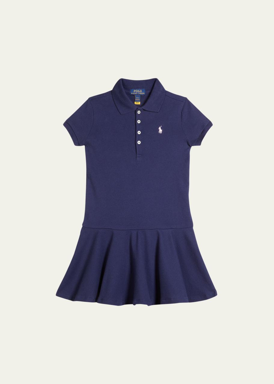 Ralph Lauren Childrenswear Girl's Logo Embroidered Drop-Waist Polo ...