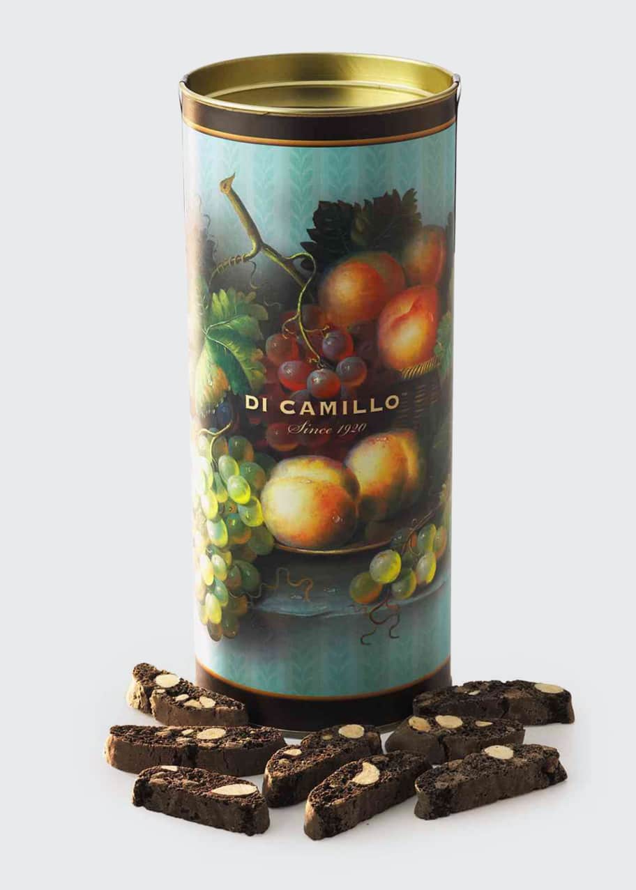 Image 1 of 1: Chocolate Biscotti Di Prato Fruit Canister