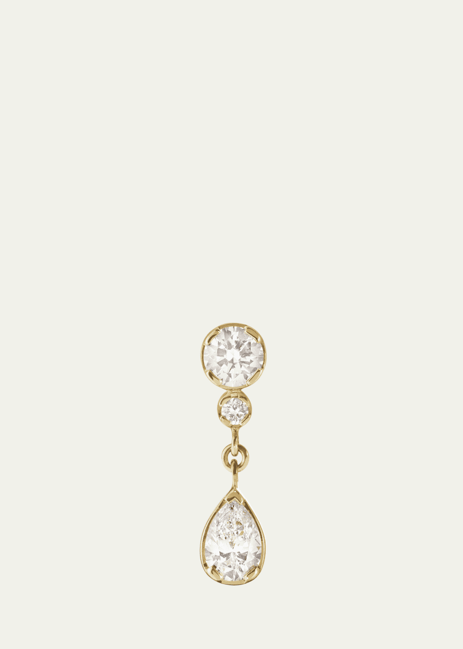 Image 1 of 1: Goutte Diamond Drop Earring, Single
