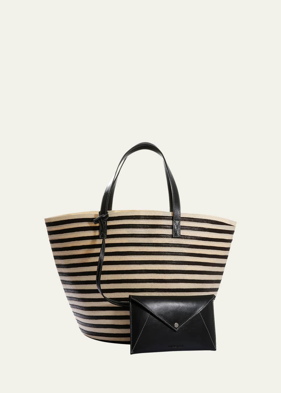 Image 1 of 1: Marcial Two-Tone Woven Cana Flecha Tote Bag