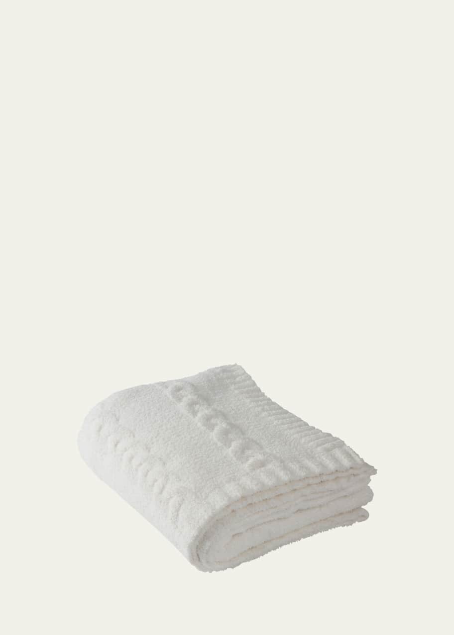 Barefoot Dreams CozyChic Heathered Cable Blanket Bergdorf Goodman