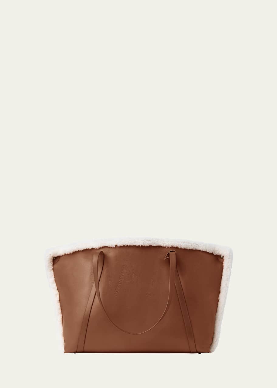 Image 1 of 1: AI Medium Shearling Reversible Tote Bag