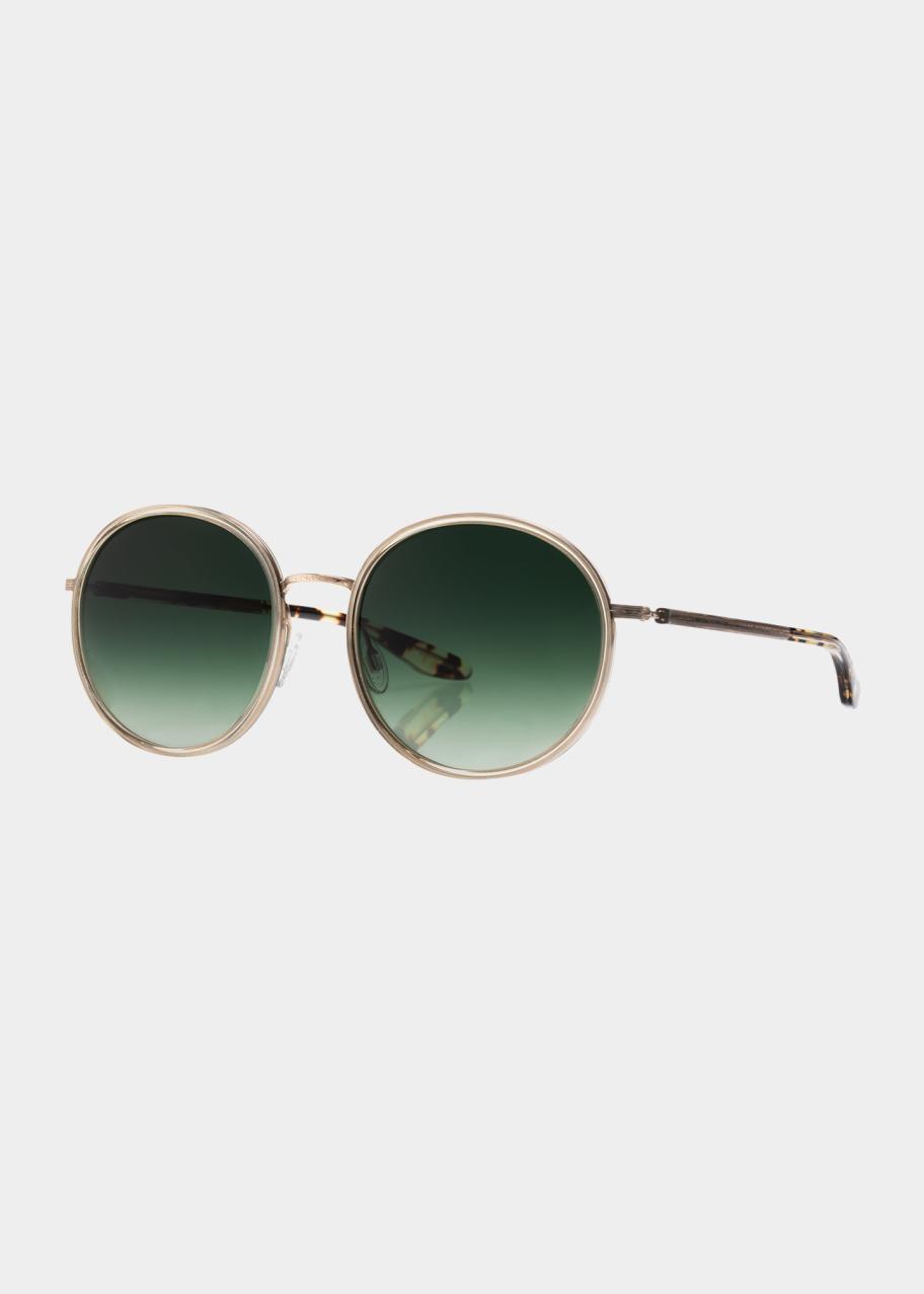 Barton Perreira Amorfati Round Acetate/Metal Sunglasses  display picture 1