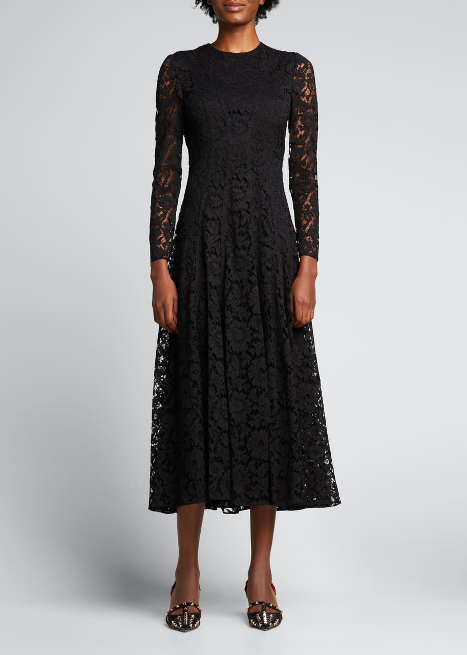 Valentino Garavani Floral Lace Midi Dress - Bergdorf Goodman