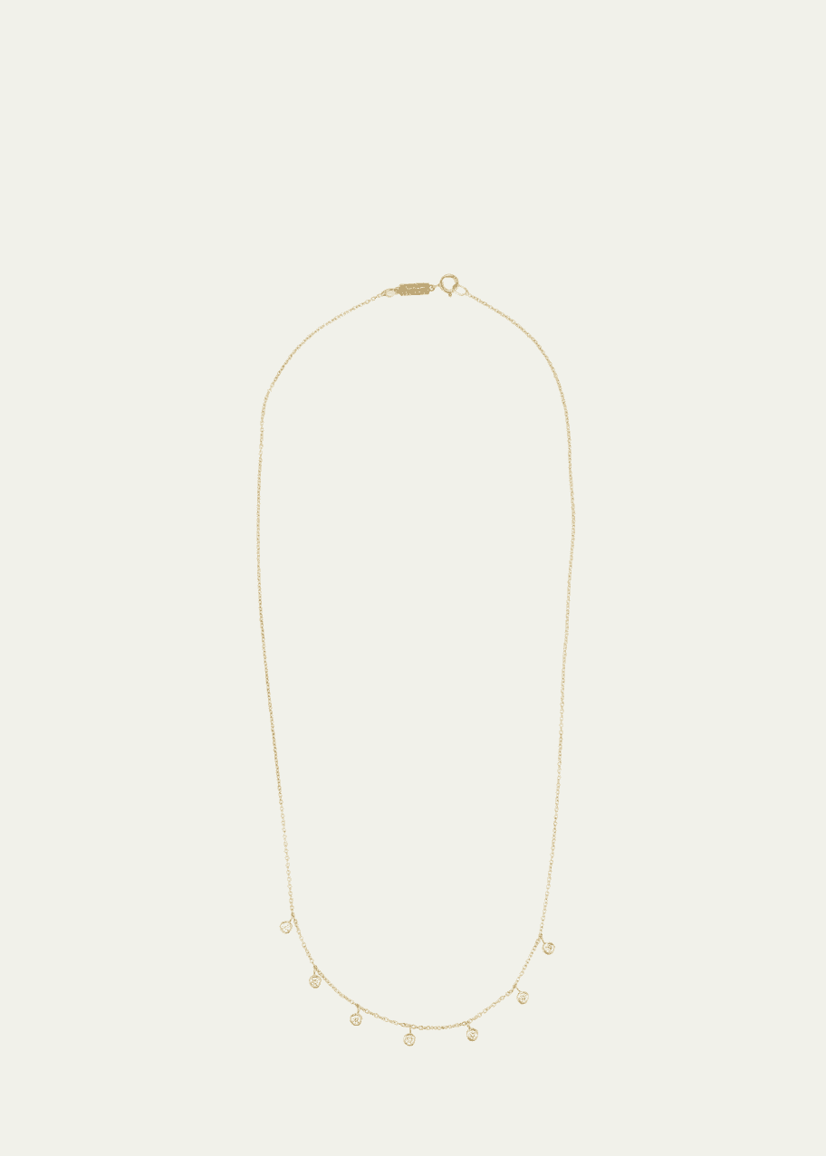 Image 1 of 1: Mini 7-Bezel Dangle Necklace