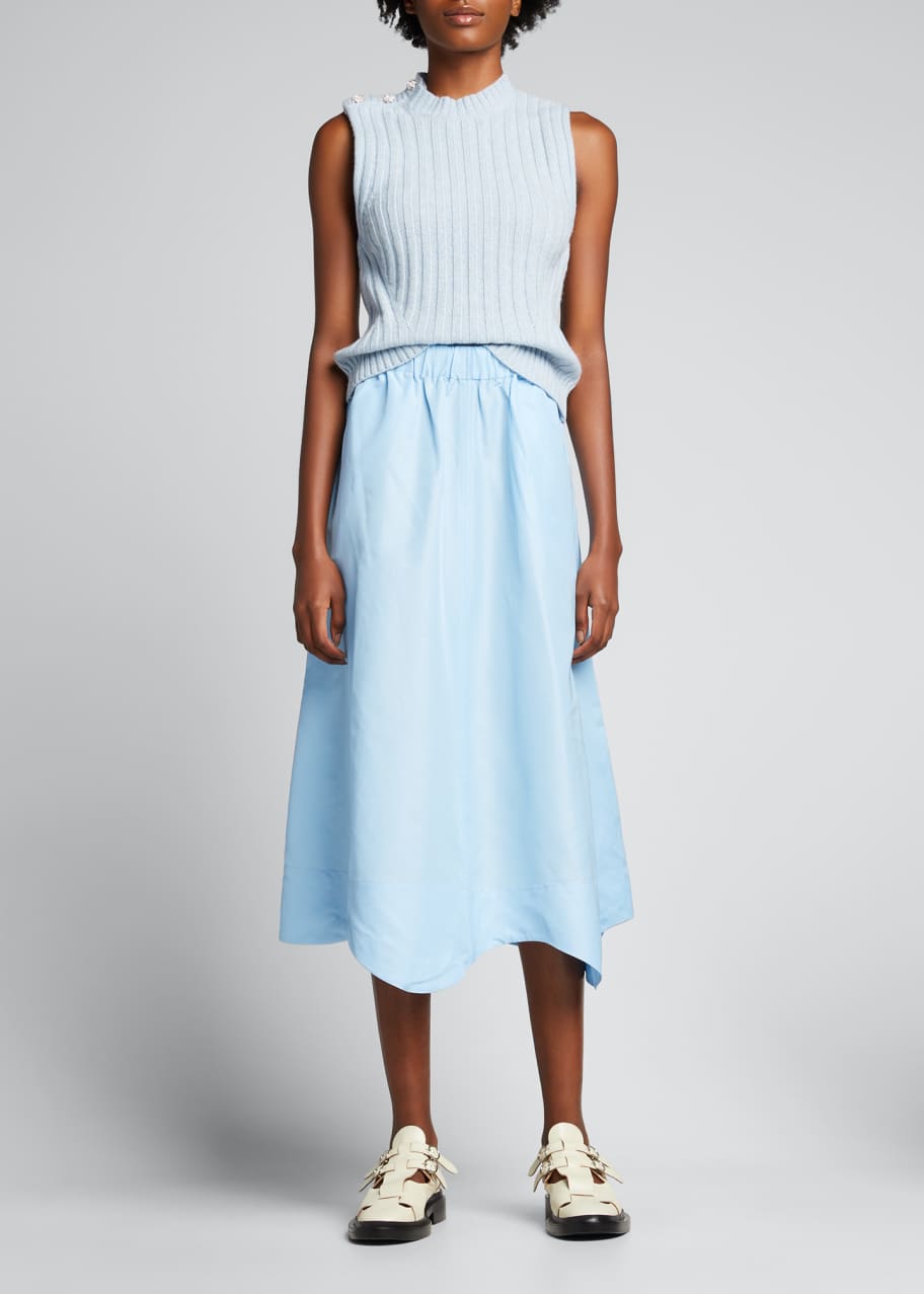 Ganni Crispy Taffeta Skirt with Pockets - Bergdorf Goodman