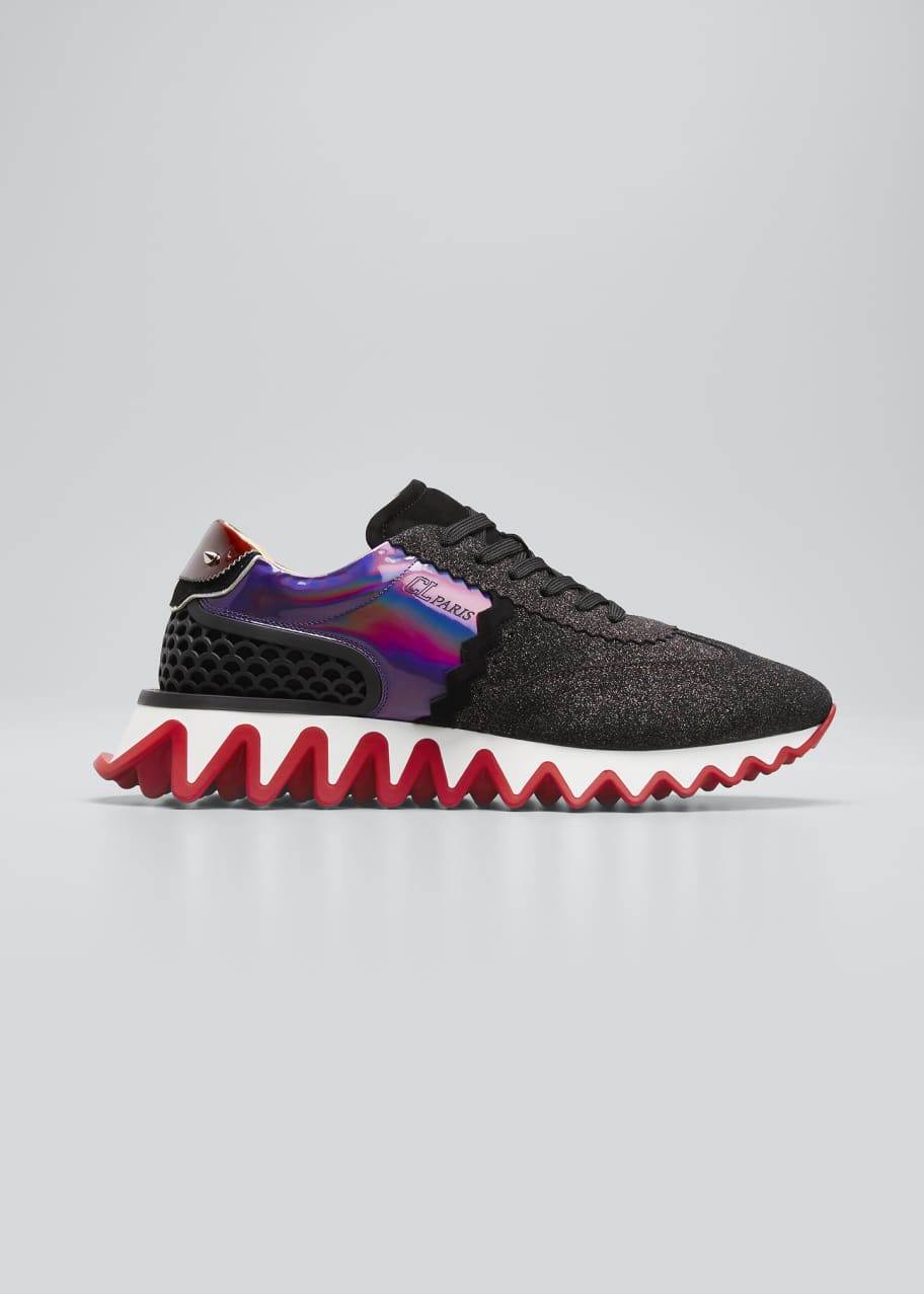 Christian louboutin mens glitter sneakers hot sale