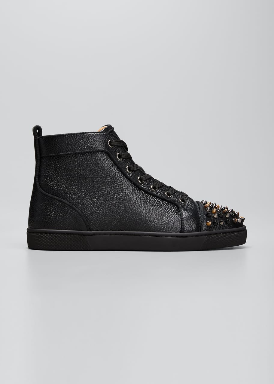 Christian Louboutin Men's Louis Orlato Flat Spikes High-Top Sneakers -  Bergdorf Goodman