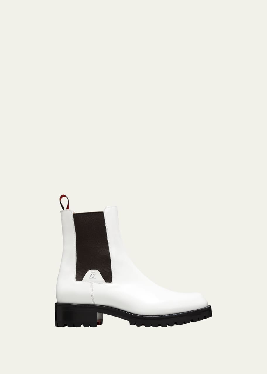 Image 1 of 1: Men's Motok Red Sole Leather Chelsea Boots