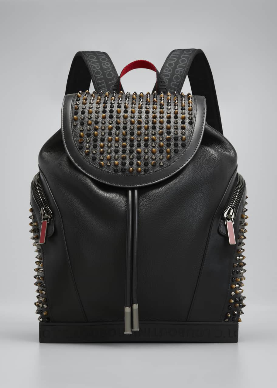 Christian Louboutin Men's Explorafunk Spiked Leather Backpack